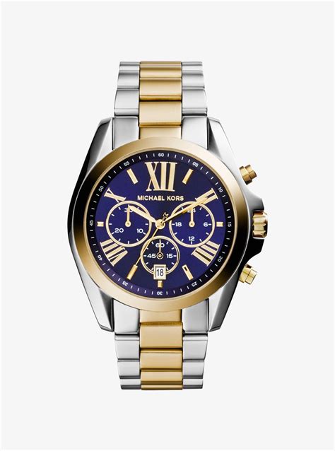 michael kors mini bradshaw two tone watch|Michael Kors gen bradshaw smartwatch.